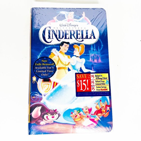 Disney Media Walt Disney Cinderella Vhs 5265 Clamshell Masterpiece